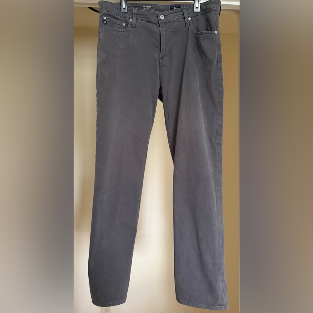 AG Adriano Goldschmied Men's Charcoal Chinos